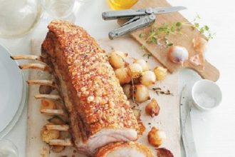 Μπριζολίκι χοιρινό με θυμάρι και κρεμμυδάκια εσαλότ