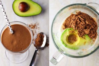 Healthy smoothie με αβοκάντο και κακάο