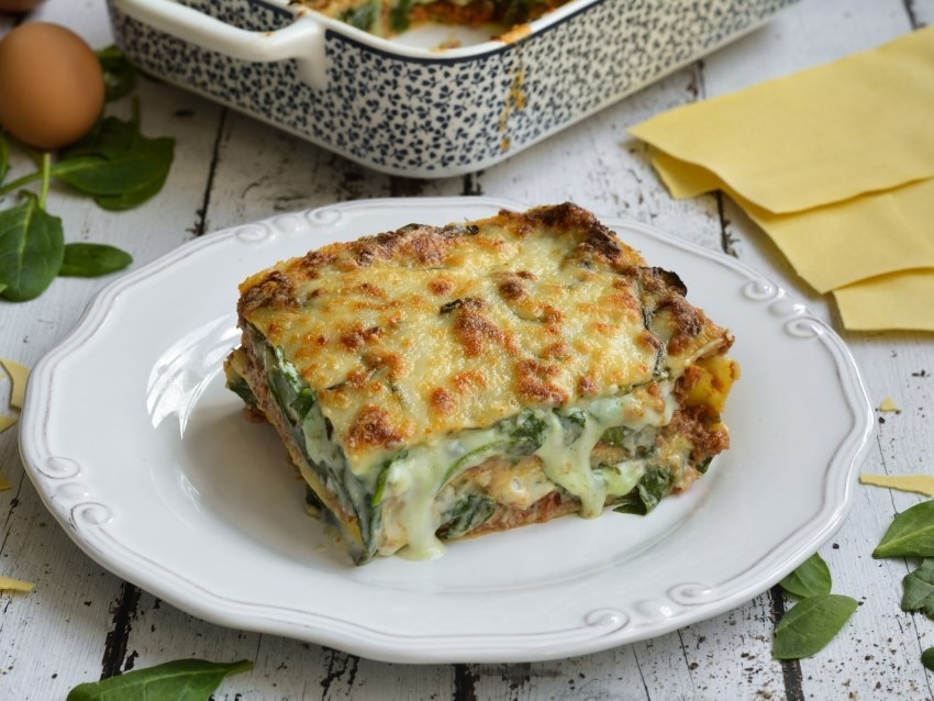 Λαζάνια με κιμά & σπανάκι