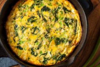 Τηγανιά με σπανάκι και αυγά
