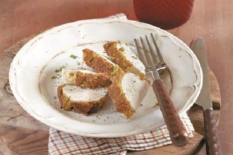 Κοτόπουλο με κρούστα από φιστίκια Αιγίνης