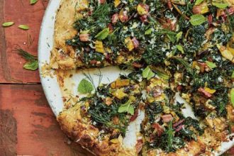 Κροστάτα με λαχανικά και βότανα