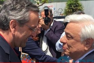 Το Πάσχα, η Καλαματά και η τυχαία συνάντηση Παυλόπουλου-Σαμαρά - ΒΙΝΤΕΟ