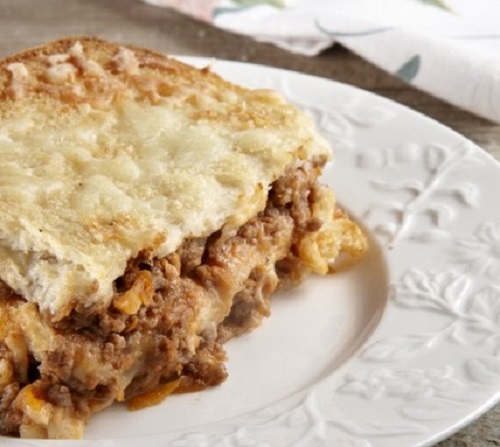 Σουφλέ με κιμά και ψωμί του τοστ