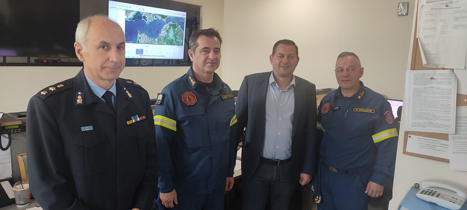 Συνάντηση Θ. Βασιλόπουλου με τον Διοικητή της Περιφερειακής Πυροσβεστικής Διεύθυνσης Δυτικής Ελλάδας Β. Σολδάτο