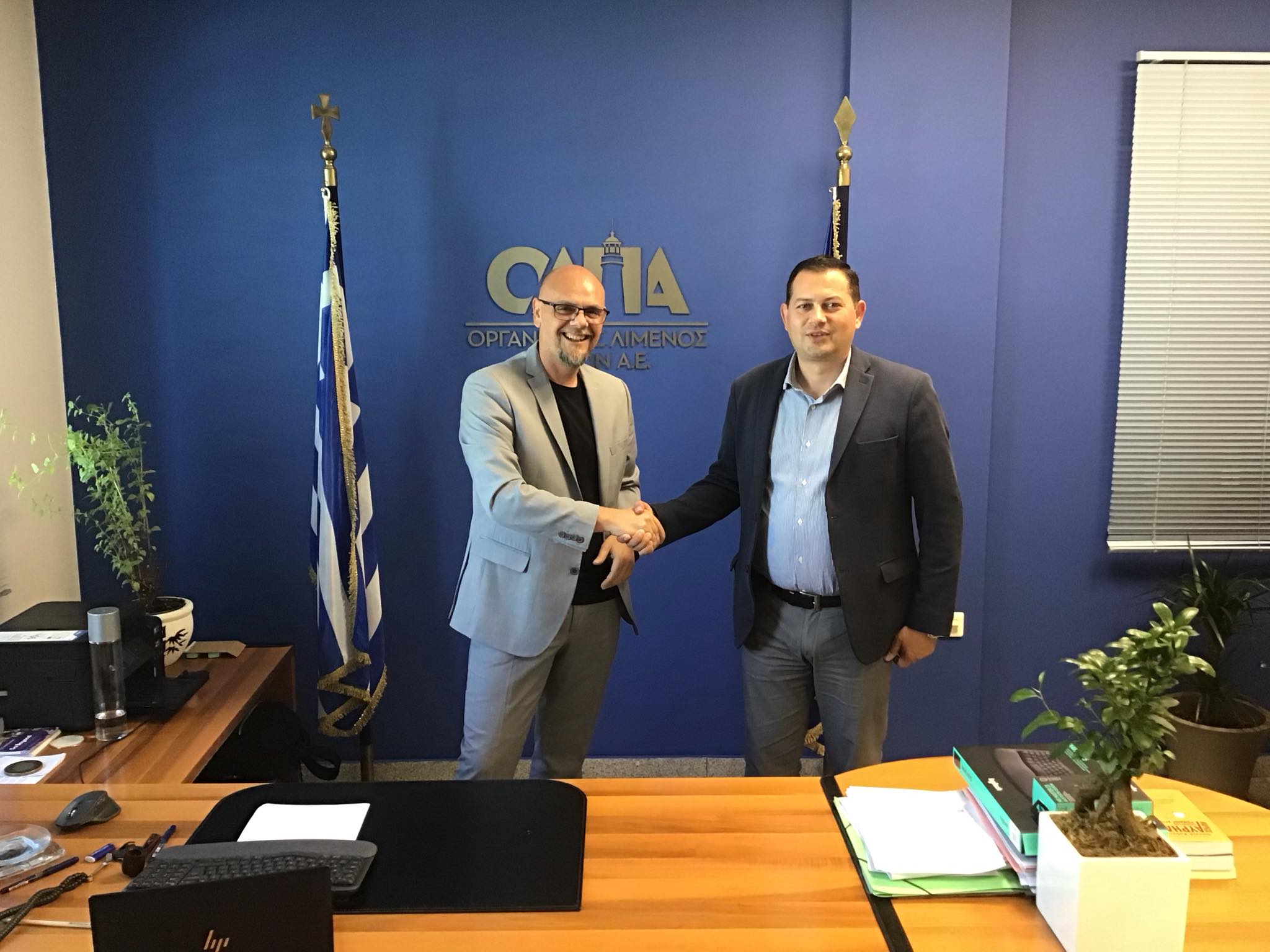 Συνάντηση του Αντιπεριφερειάρχη Θ. Βασιλόπουλου με τον Διευθύνοντα Σύμβουλο του ΟΛΠΑ Π. Αναστασόπουλο