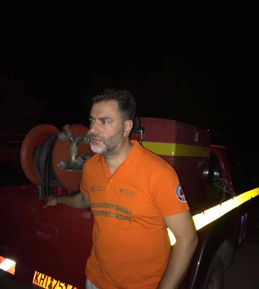Εθελοντής για την πυρασφάλεια ο περιφερειακός σύμβουλος Σπ. Σκιαδαρέσης
