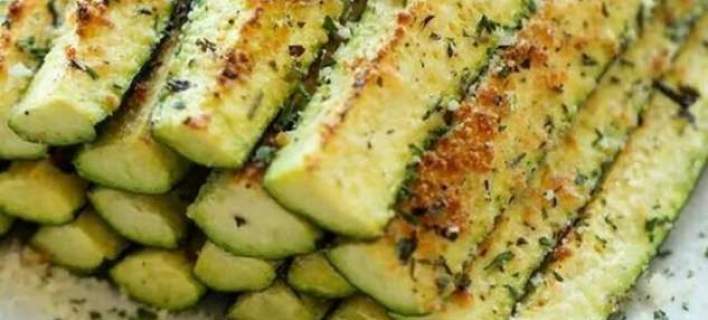 Βραχάκια κολοκύθι με παρμεζάνα