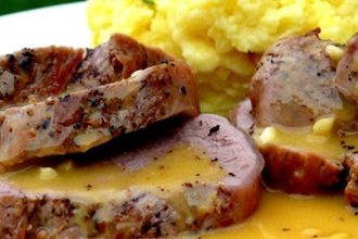 Ψαρονέφρι με μέλι και μουστάρδα