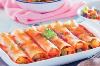 Κανελόνια γεμιστά με λαχανικά σοτέ