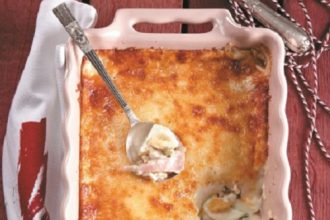 Αβγά με ζαμπόν γκρατινέ στο φούρνο