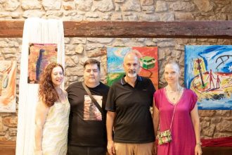 O Χ. Μπονάνος στα εγκαίνια της έκθεσης ζωγραφικής του Alessandro de Martino