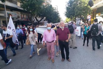 Στη Θεσσαλονίκη στις κινητοποιήσεις της ΠΟΕΔΗΝ ο Κώστας Πετρόπουλος