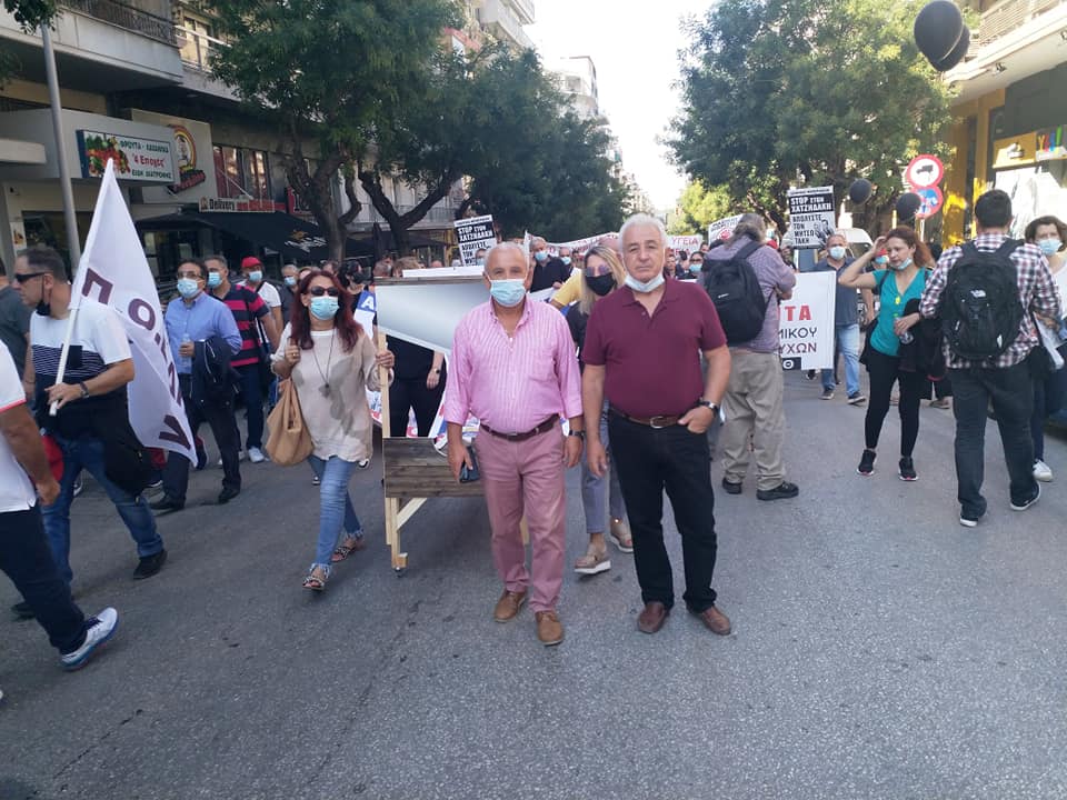 Στη Θεσσαλονίκη στις κινητοποιήσεις της ΠΟΕΔΗΝ ο Κώστας Πετρόπουλος