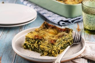 Λαζάνια με σπανάκι και πέστο βασιλικού