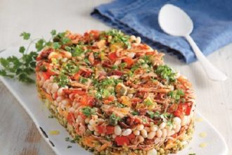 Φασουλοσαλάτα υπερπαραγωγή με πικάντικο τόνο