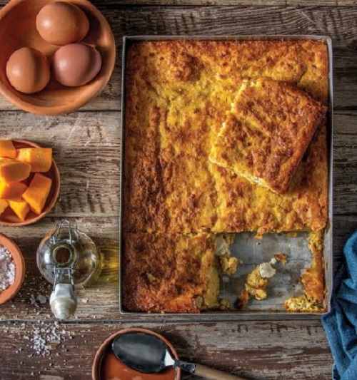 Μπατζίνα με κίτρινη κολοκύθα και φέτα