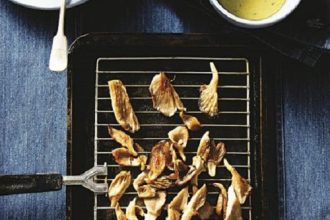 Ψητά μανιτάρια πλευρώτους με σάλτσα μουστάρδας