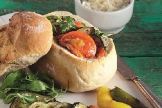 Καρβελάκι γεμιστό με μελιτζάνες