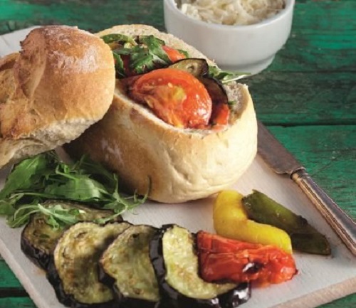 Καρβελάκι γεμιστό με μελιτζάνες