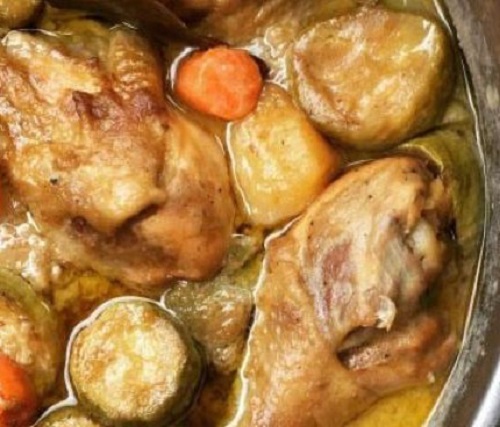 Κοτόπουλο με τζίντζερ και λαχανικά