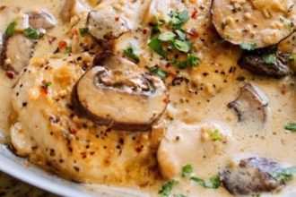 Κοτόπουλο με κρέμα μανιτάρια
