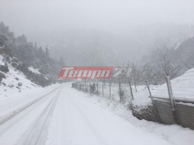 Κακοκαιρία «Ελπίς»: Πυκνή χιονόπτωση στην Αχαΐα - "Πάγωσε" ο νομός - Ποιοι δρόμοι χρειάζονται αλυσίδες (ΦΩΤΟ-ΒΙΝΤΕΟ)