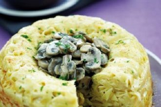 Ταλιατέλες με μανιτάρια σε φόρμα