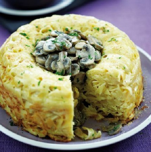 Ταλιατέλες με μανιτάρια σε φόρμα