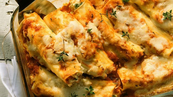 Λαχταριστά κανελόνια με λαχανικά και φέτα