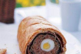 Ρολό αλλαντικών με αβγό τυλιγμένο σε τραγανή ζύμη τάρτας