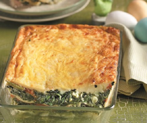 Λαζάνια φούρνου με σπανάκι και φέτα