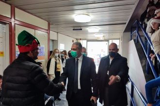 Στο ΓΝ "Άγιος Ανδρέας" για ευχές ο Διοικητής της 6ης ΥΠΕ Γιάννης Καρβέλης