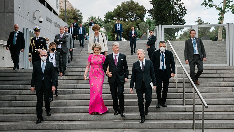 Στο Μουσείο της Ακρόπολης το βασιλικό ζεύγος του Βελγίου