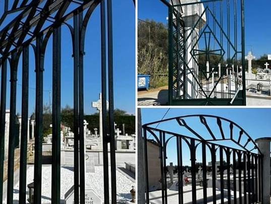 Σύλλογος Αλισσαίων "Πείρος": Έβαψε τα κάγκελα του κοιμητηρίου του χωριού