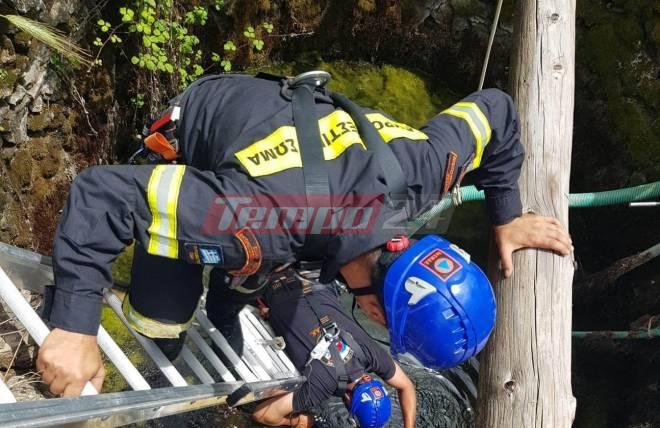 Δυτική Ελλάδα: Tι ερευνούν οι αρχές για τον ηλικιωμένο που βρέθηκε νεκρός μέσα σε πηγάδι - Φωτό από την επιχείρηση ανάσυρσης του