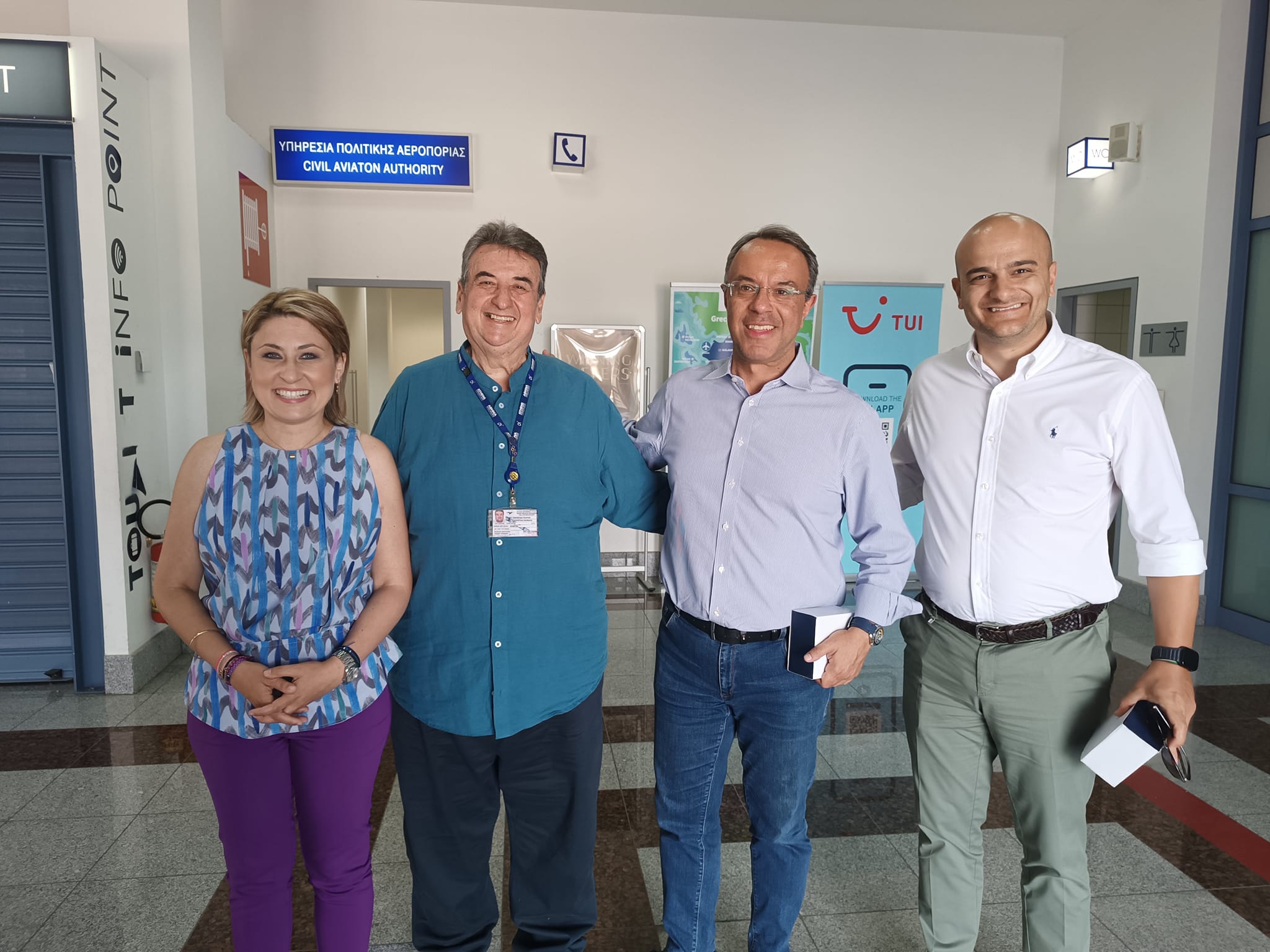 Ο Αερολιμέναρχης υποδέχθηκε την ηγεσία του υπουργείου Υποδομών-Μεταφορών