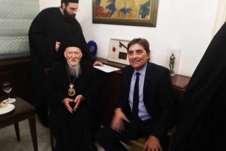 Συνάντηση του Κώστα Καρπέτα, με τον Οικουμενικό Πατριάρχη κ.κ. Βαρθολομαίο