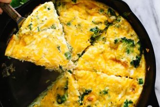 Frittata με μπρόκολο και φέτα για το γραφείο