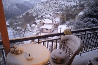 Τα πρώτα χιόνια και στην Αιγιάλεια