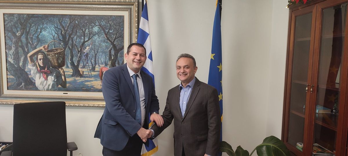 Συνάντηση του αντιπεριφερειάρχη Θεόδωρου Βασιλόπουλου με τον υφυπουργό Αγροτικής Ανάπτυξης