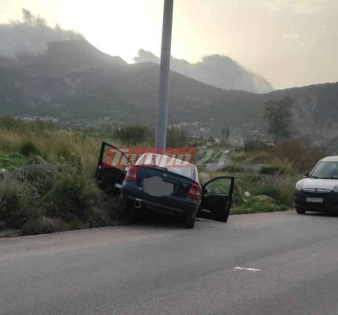 Πάτρα: Του ...έφυγε το ΙΧ και καρφώθηκε σε κολώνα - Στο νοσοκομείο ο οδηγός