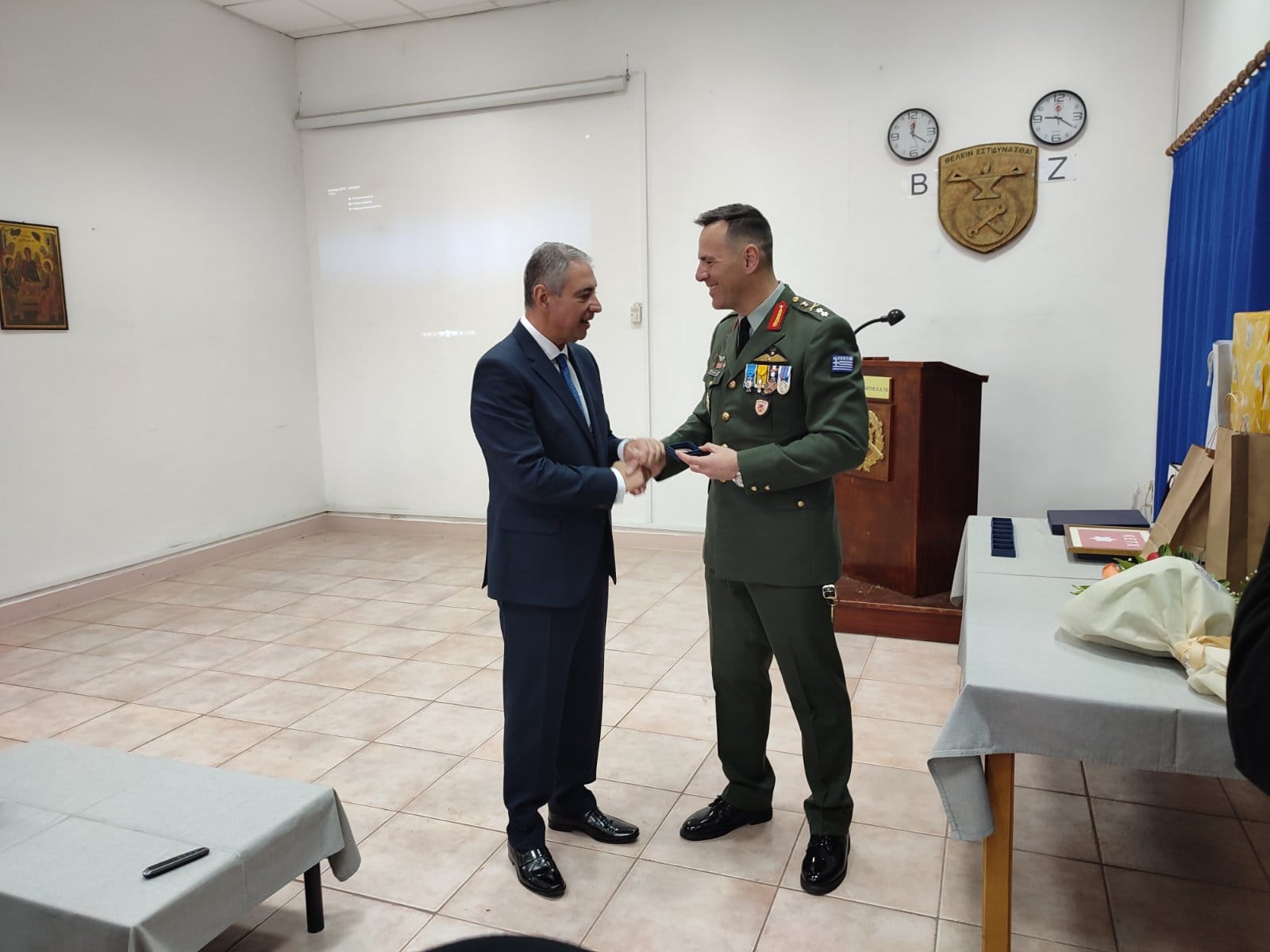 ΚΕΤΧ Πάτρας: Μια εικόνα της Παναγίας της Γιάτρισσας για τον απερχόμενο διοικητή