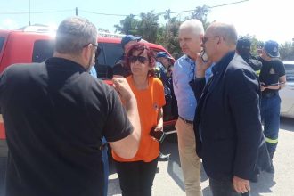 Στο Πλατάνι για τη φωτιά Μπονάνος, Ζαΐμης, Γυφτάκης