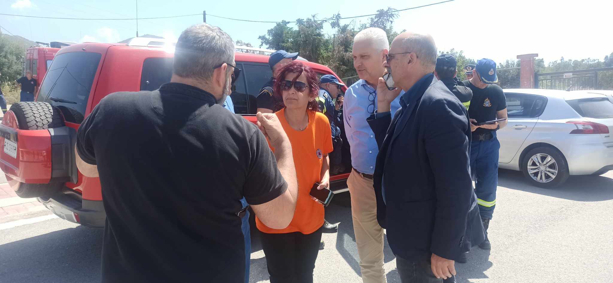 Στο Πλατάνι για τη φωτιά Μπονάνος, Ζαΐμης, Γυφτάκης