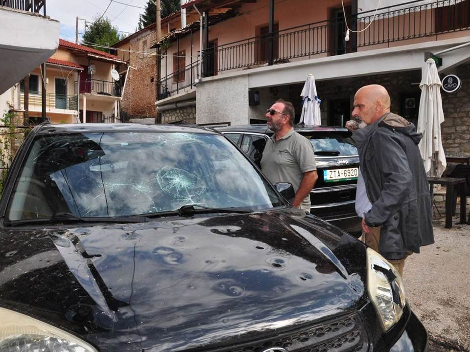 Χαράλαμπος Μπονάνος: Αυτοψία στις περιοχές που έπληξε το χαλάζι (ΦΩΤΟ)