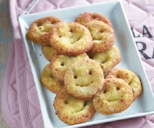 Χαμογελαστές πατατο-καροτο-κροκέτες