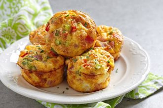 Μάφιν με γαλοπούλα και πιπεριά