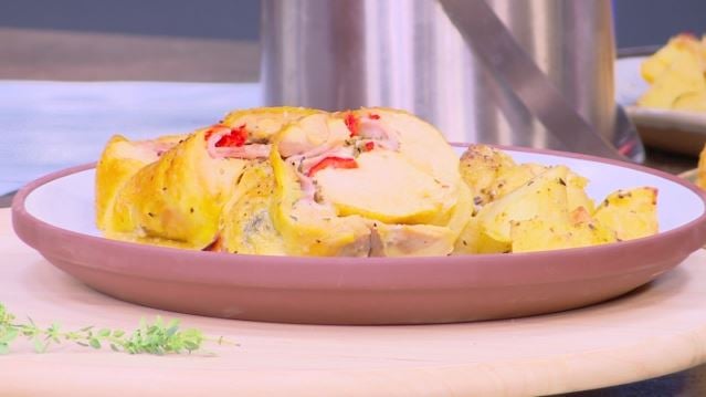 Γεμιστό ρολό κοτόπουλο