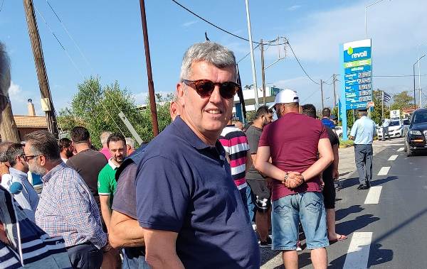 Στον αποκλεισμό της εθνικής οδού ο Γιώργος Κυριακόπουλος